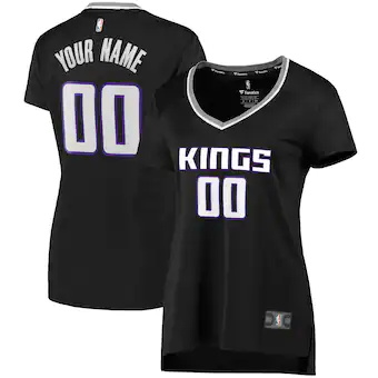 womens fanatics branded black sacramento kings fast break r-203